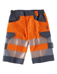 Bermuda fluor naranja a.v. gris oscuro