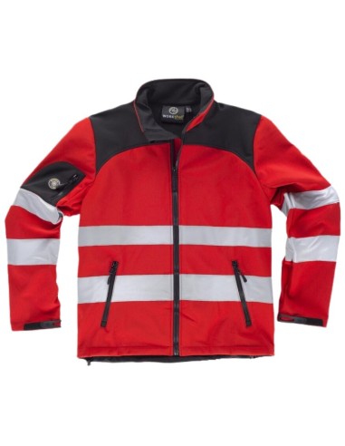 Workshell fluor rojo negro