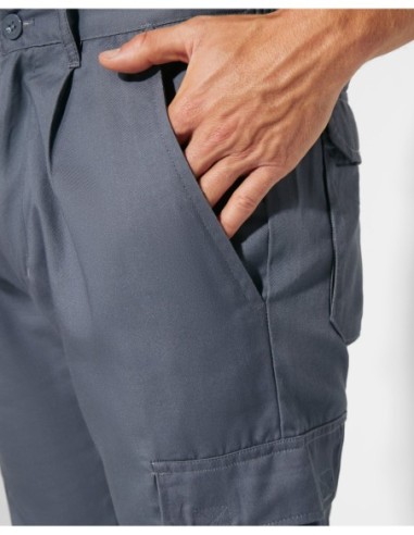  Pantalon verano NAOS Roly de alta visibilidad plomo/amarillo fluor