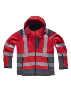 Workshell fluor rojo gris oscuro