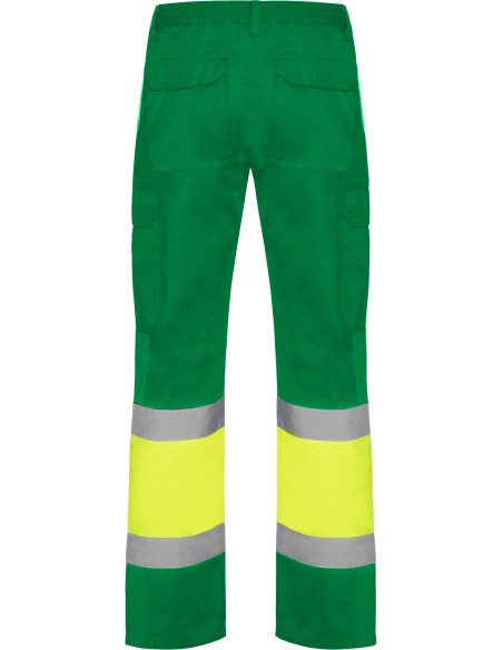  Pantalon verano NAOS Roly de alta visibilidad verde jardín/amarillo flúor