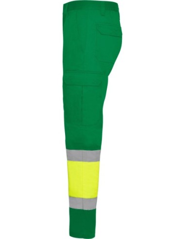  Pantalon verano NAOS Roly de alta visibilidad verde jardín/amarillo flúor