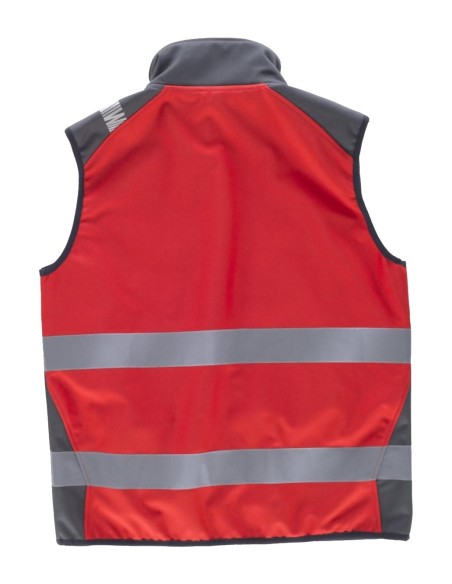  Chaleco fluor rojo gris oscuro
