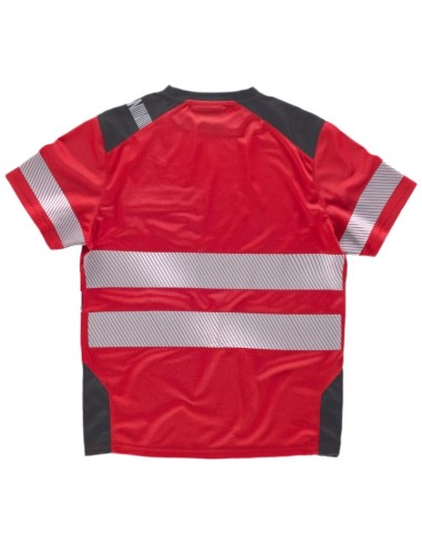  Camiseta fluor rojo gris oscuro