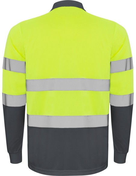  Polo Roly POLARIS alta visibilidad plomo/amarillo fluor