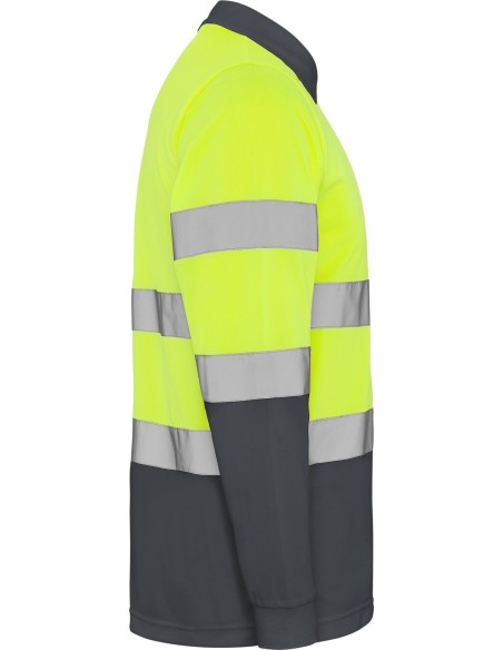  Polo Roly POLARIS alta visibilidad plomo/amarillo fluor