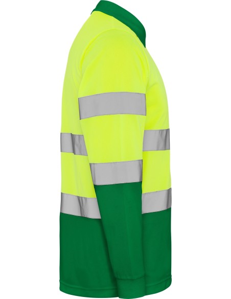  Polo Roly POLARIS alta visibilidad verde jardín/amarillo flúor