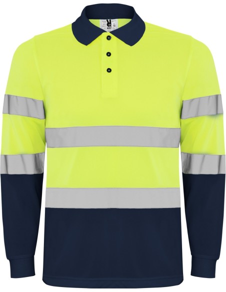  Polo Roly POLARIS alta visibilidad marino/amarillo fluor