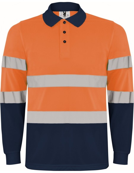  Polo Roly POLARIS alta visibilidad marino/naranja fluor