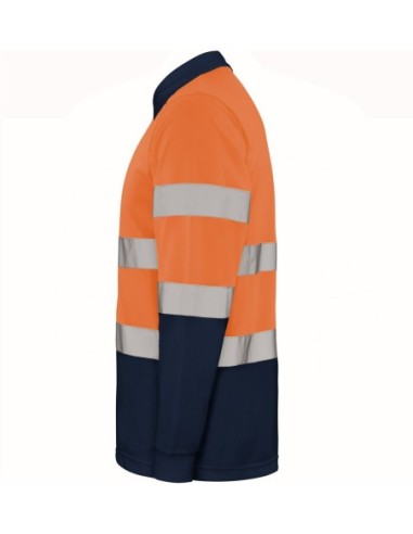  Polo Roly POLARIS alta visibilidad marino/naranja fluor