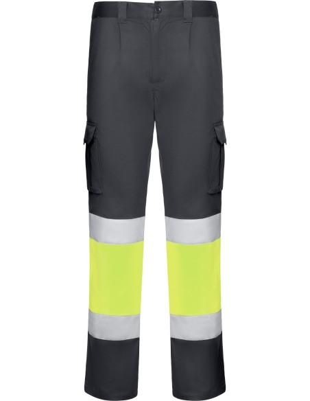  Pantalón Roly DAILY STRETCH Alta visibilidad plomo/amarillo fluor