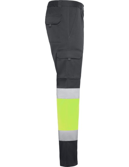  Pantalón Roly DAILY STRETCH Alta visibilidad plomo/amarillo fluor