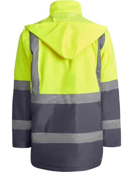  Parka MERAK Roly de alta visibilidad plomo/amarillo fluor