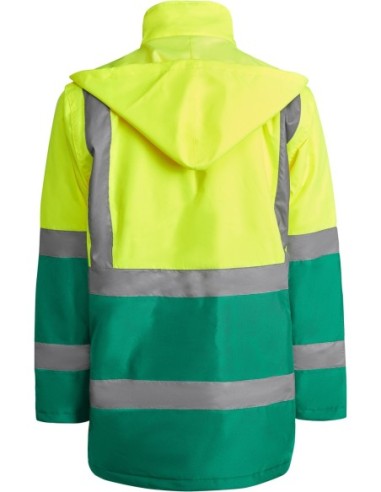  Parka MERAK Roly de alta visibilidad verde jardín/amarillo flúor
