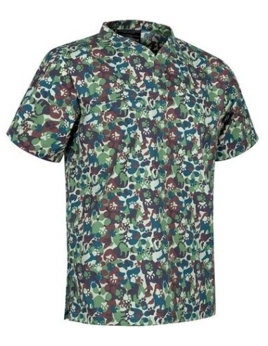 Casaca de algodón con camuflaje de manga corta