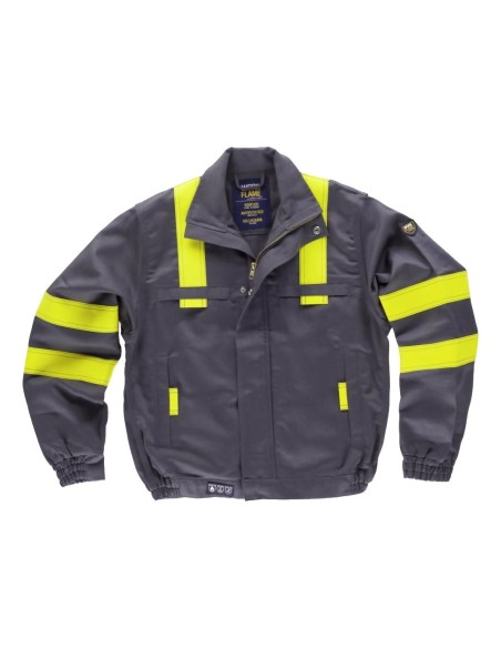 Cazadora técnicos gris amarillo a.v.