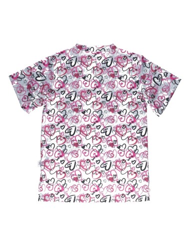  Casaca antimanchas de poliester con corazones estampado
