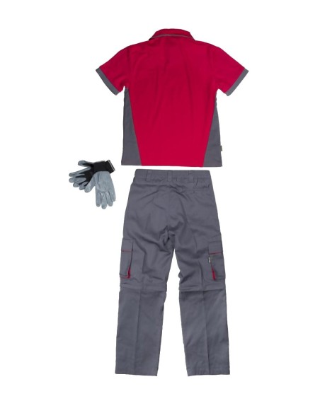  Conjunto básicos gris rojo