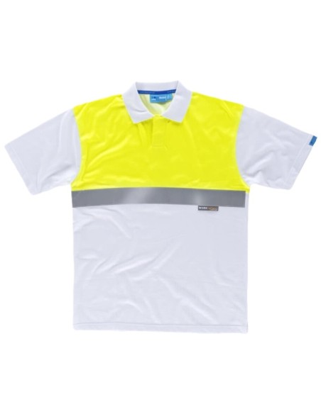 Polo básicos blanco amarillo a.v.