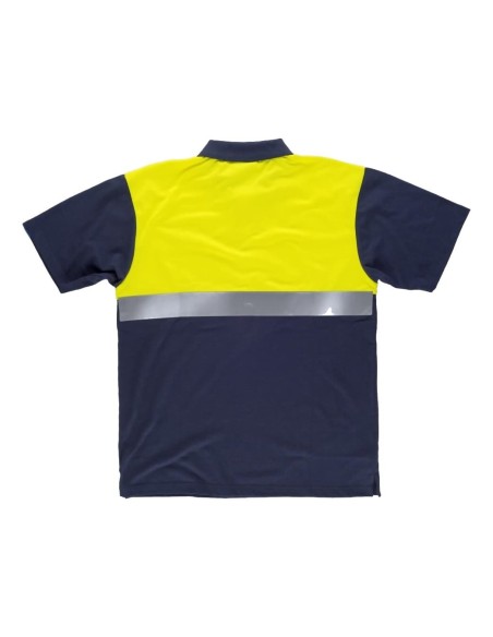  Polo manga corta antibacteriano marino amarillo a.v.