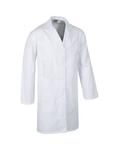  Bata para hombre con botones personalizada blanca