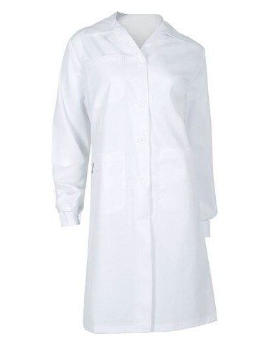 Bata de mujer con bolsillos blanca