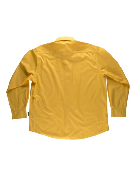  Camisa de manga larga con bolsillo amarillo