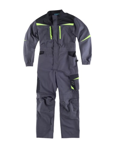 Buzo future gris oscuro negro verde lima