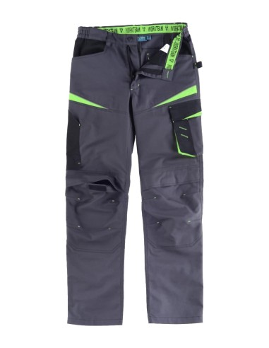 Pantalon future gris oscuro negro verde lima
