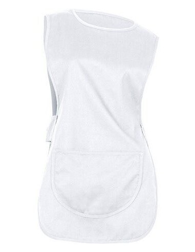 Casulla unisex con bolsillos personalizada blanca