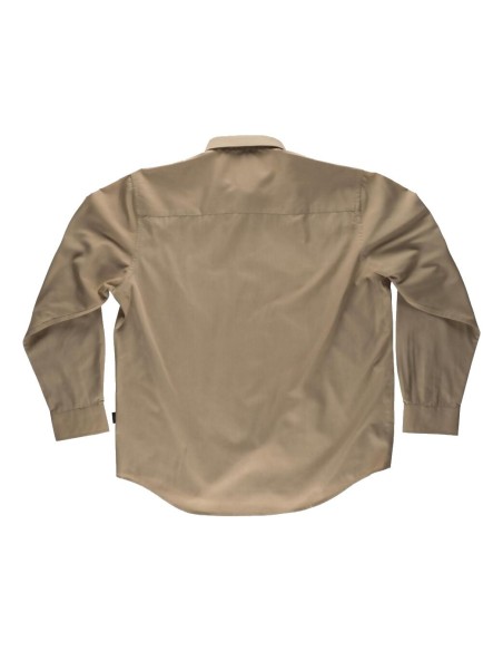 Camisa de manga larga con bolsillo beige