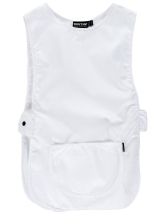 Casulla unisex con bolsillos personalizada blanca 2