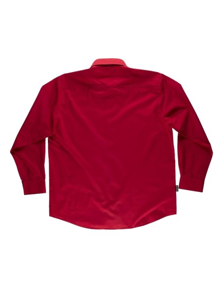  Camisa de manga larga con bolsillo rojo