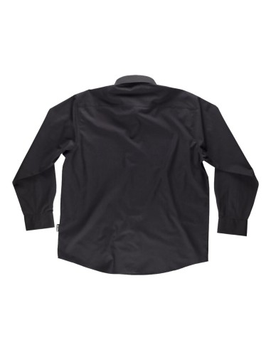  Camisa de manga larga con bolsillo negro