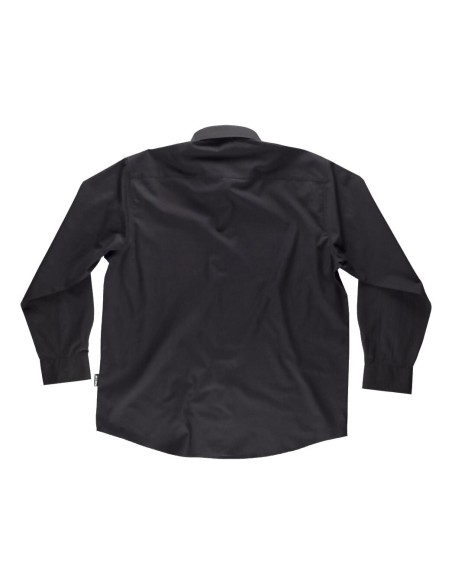  Camisa de manga larga con bolsillo negro