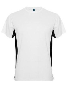 Camiseta técnica Roly TOKYO negro/fucsia 2