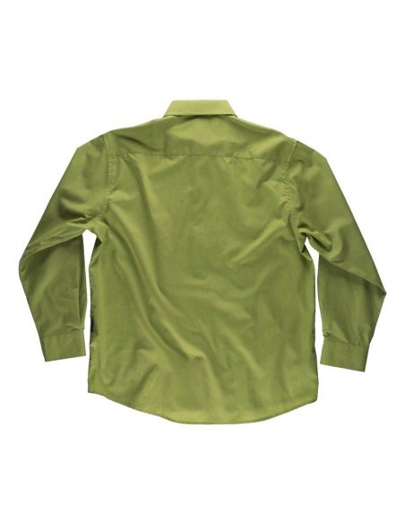 Camisa de manga larga con bolsillo verde pistacho
