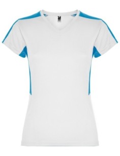 Camiseta SUZUKA Roly blanco/turquesa 2