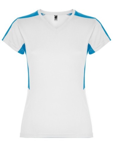Camiseta SUZUKA Roly blanco/turquesa