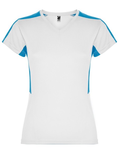 Camiseta SUZUKA Roly blanco/turquesa