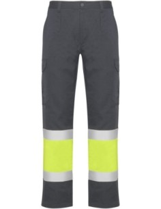 Pantalon verano NAOS Roly de alta visibilidad plomo/amarillo fluor 2