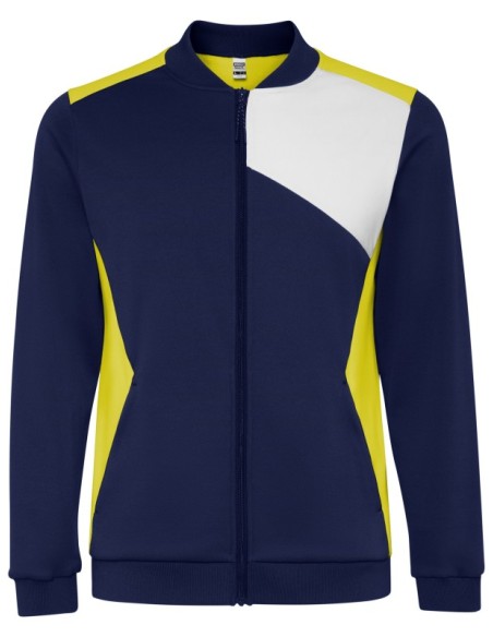 Sudaderas laborales Roly Leros bicolor con cremallera