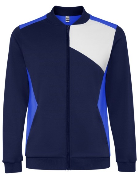 Sudaderas laborales Roly Leros bicolor con cremallera