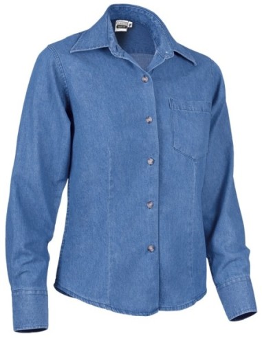 Camisas laborales Panter de denim para mujer