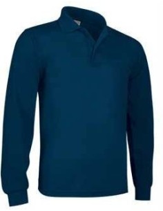 Polo manga larga EOLO Valento personalizado azul