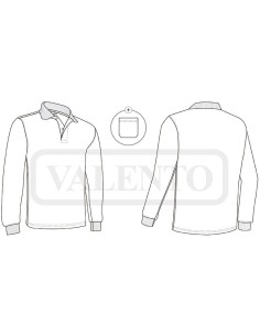 Polo manga larga EOLO Valento personalizado azul 2