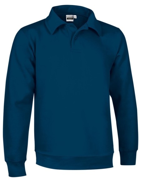 Sudadera Chester cuello polo de trabajo azul marino