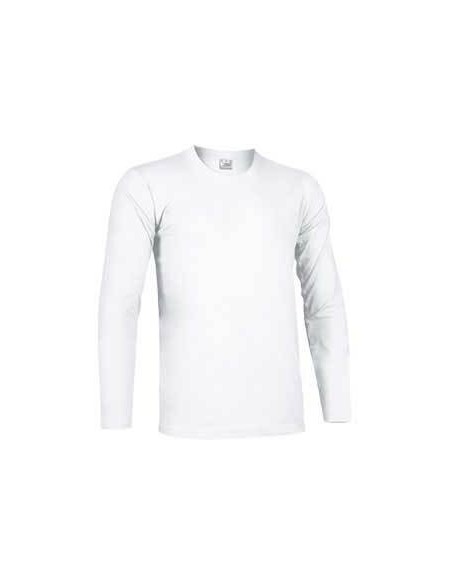 Camiseta manga larga unisex Paul de Valento 160 gr Valento blanca