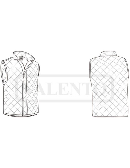 Chaleco Barens acolchado para uniformes laborales
