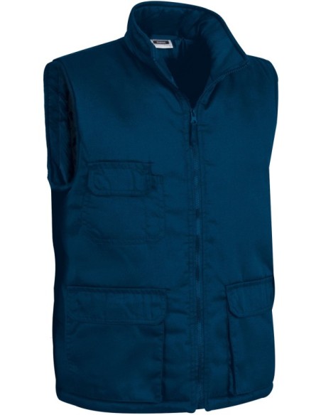 Chaleco Fabric acolchado con 6 bolsillos y cuello alto